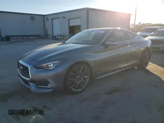 2017 Infiniti Q60 Red Sport 400 with VIN JN1FV7EK4HM610120, listed as a Copart auction lot 36831923 with 42,484 mi miles and . Bid and sale history available at carsss.com. Image 1.