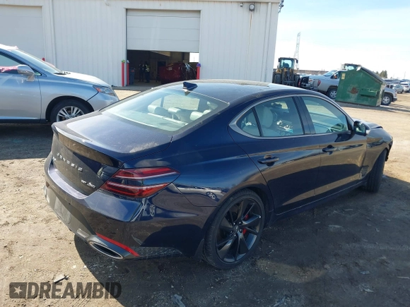 2023 Genesis G70 3.3T with VIN KMTG54TE7PU124124, listed as a IAAI auction lot 41755337 with 15,120 mi miles and . Bid and sale history available at DreamBid. Image 4.