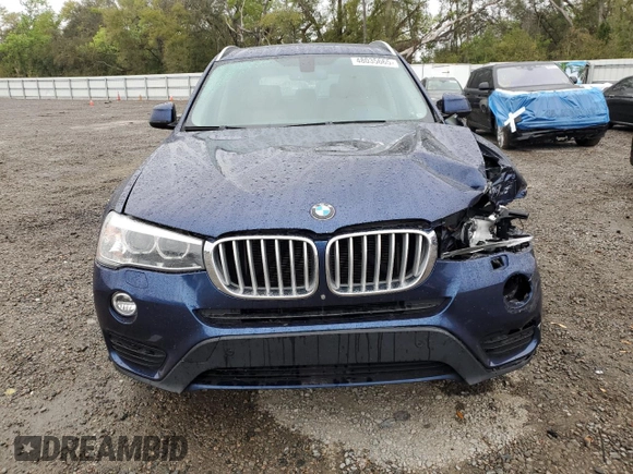 2016 BMW X3 sDrive28i with VIN 5UXWZ7C51G0T42789, listed as a Copart auction lot 48035665 with 96,792 mi miles and Salvage Title. Bid and sale history available at DreamBid. Image 5.