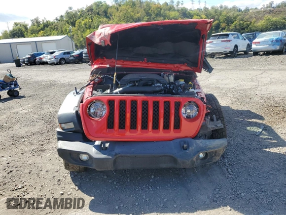 2020 Jeep Wrangler Sport with VIN 1C4GJXAG9LW207584, listed as a Copart auction lot 72312324 with Not provided miles and Salvage title. Bid and sale history available at DreamBid. Image 5.