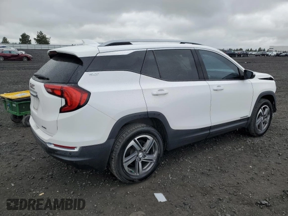 2020 GMC Terrain SLT with VIN 3GKALVEV2LL311292, listed as a Copart auction lot 57262385 with 76,642 mi miles and Salvage title. Bid and sale history available at DreamBid. Image 3.