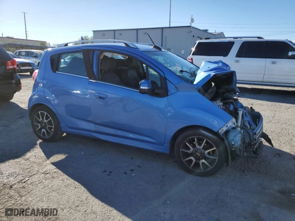 2015 Chevrolet Spark LT with VIN KL8CF6S99FC780266, listed as a Copart auction lot 86991734 with 1 mi miles and Salvage Title. Bid and sale history available at carsss.com. Image 4.