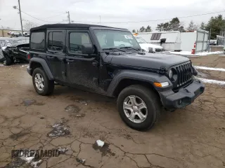 2022 Jeep Wrangler Unlimited Sport S with VIN 1C4HJXDGXNW242038, listed as a Copart auction lot 44771015 with 40,582 mi miles and Salvage Title. Bid and sale history available at DreamBid. Image 4.