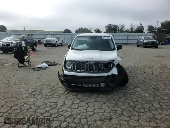 2017 Jeep Renegade Sport with VIN ZACCJAAB1HPG16988, listed as a Copart auction lot 46712195 with 109,260 mi miles and Salvage Title. Bid and sale history available at DreamBid. Image 11.