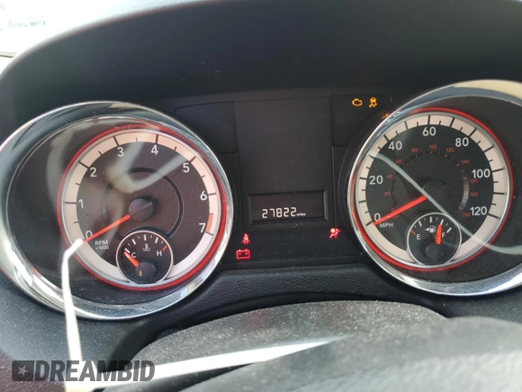 2015 Dodge Grand Caravan SE with VIN 2C4RDGBGXFR613918, listed as a Copart auction lot 75124864 with 27,822 mi miles and Salvage Title. Bid and sale history available at DreamBid. Image 9.