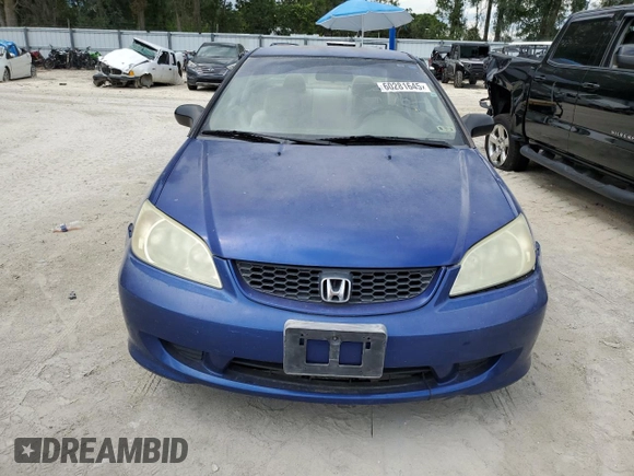 2005 Honda Civic VP z VIN 1HGEM22145L051505, wystawiony jako Copart lot #60281645 z przebiegiem 157 589 mil mil oraz Szkoda całkowita • Salvage title. Historia ofert i sprzedaży dostępna na DreamBid. Obrazek 5.