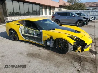 2015 Chevrolet Corvette Z51 1LT with VIN 1G1YH2D73F5000044, listed as a Copart auction lot 70773344 with 52,152 mi miles and Salvage Title. Bid and sale history available at carsss.com. Image 4.