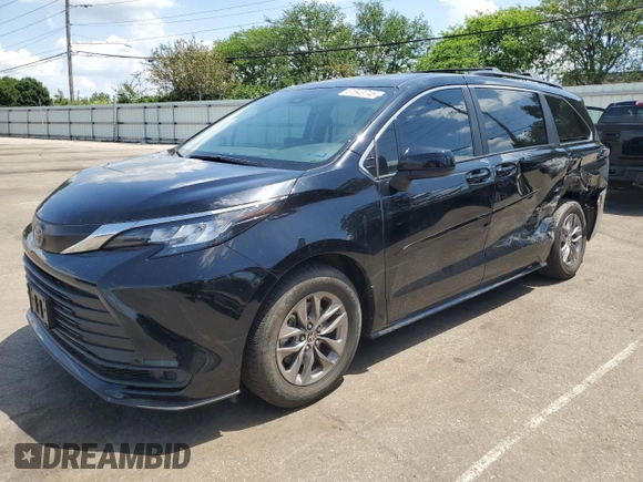 2023 Toyota Sienna LE with VIN 5TDKRKEC3PS153363, listed as a Copart auction lot 61843745 with 36,575 mi miles and Salvage title. Bid and sale history available at DreamBid. Image 1.