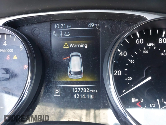 2015 Nissan Rogue SL with VIN 5N1AT2MV5FC865790, listed as a IAAI auction lot 42140295 with 127,782 mi miles. Bid and sale history available at carsss.com. Image 7.