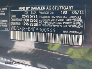 2015 Mercedes-Benz S 550 with VIN WDDXJ8FB4FA000966, listed as a IAAI auction lot 42060817 with 70,163 mi miles and . Bid and sale history available at carsss.com. Image 9.