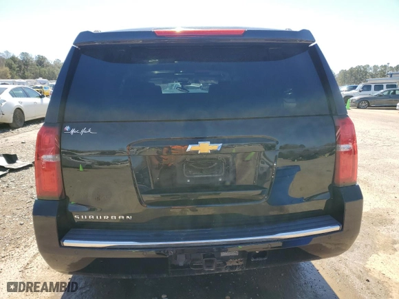2015 Chevrolet Suburban LTZ with VIN 1GNSCKKC5FR233998, listed as a Copart auction lot 48507395 with 168,536 mi miles and Salvage Title. Bid and sale history available at carsss.com. Image 6.