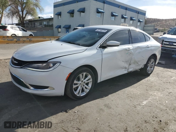 2015 Chrysler 200 Limited z VIN 1C3CCCABXFN697778, wystawiony jako Copart lot #52749775 z przebiegiem 94 455 mil mil oraz Szkody całkowita. Historia ofert i sprzedaży dostępna na DreamBid. Obrazek 1.