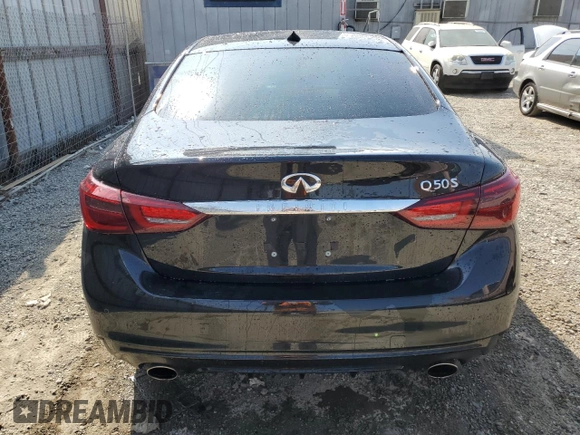 2020 Infiniti Q50 3.0t SPORT with VIN JN1EV7AP0LM200839, listed as a Copart auction lot 74919434 with 55,853 mi miles and Salvage Title. Bid and sale history available at carsss.com. Image 6.