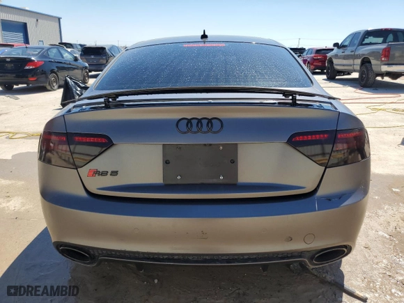 2013 Audi RS 5 with VIN WUAC6AFR1DA901260, listed as a Copart auction lot 71126734 with 105779 miles and Salvage Title. Bid and sale history available at carsss.com. Image 6.