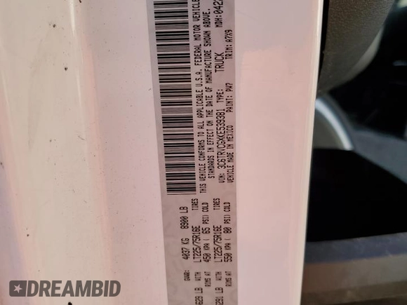 2019 Ram ProMaster Cargo with VIN 3C6TRVCGXKE539381, listed as a Copart auction lot 86545504 with 271,447 mi miles and Non Repairable. Bid and sale history available at DreamBid. Image 15.