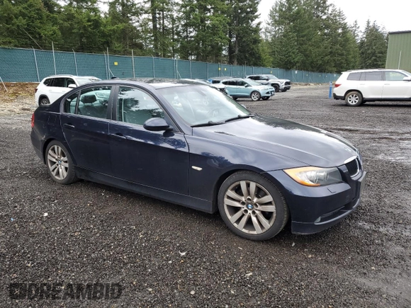 2007 BMW 3 Series 328i with VIN WBAVC53557FZ78645, listed as a Copart auction lot 48451255 with 144,489 mi miles and Salvage Title. Bid and sale history available at carsss.com. Image 4.