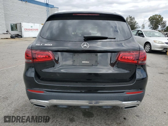 2020 Mercedes-Benz GLC 300 with VIN W1N0G8DBXLF771971, listed as a Copart auction lot 56992325 with 77,251 mi miles and Salvage title. Bid and sale history available at DreamBid. Image 6.