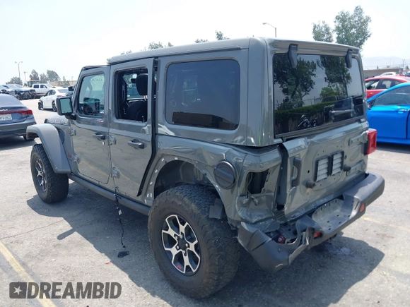 2020 Jeep Wrangler Unlimited Rubicon with VIN 1C4HJXFG3LW279636, listed as a IAAI auction lot 42430354 with 19,631 mi miles and . Bid and sale history available at DreamBid. Image 6.