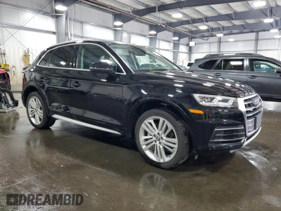 2018 Audi Q5 Premium Plus with VIN WA1BNAFY3J2006307, listed as a Copart auction lot 53312995 with 63,033 mi miles and Salvage Title. Bid and sale history available at DreamBid. Image 4.