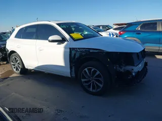 2022 Audi Q5 S line Premium Plus with VIN WA1EAAFY7N2116498, listed as a IAAI auction lot 42077807 with 24,996 mi miles and . Bid and sale history available at DreamBid. Image 1.