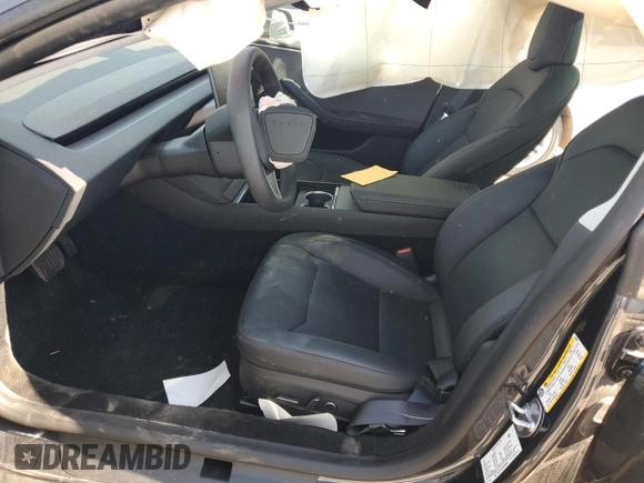 2025 Tesla Model 3 Long Range with VIN 5YJ3E1EA9SF965269, listed as a Copart auction lot 58576425 with Not provided miles and Salvage title. Bid and sale history available at DreamBid. Image 7.