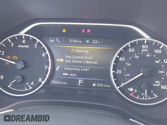 2021 Nissan Maxima SV with VIN 1N4AA6CV4MC506744, listed as a IAAI auction lot 42150465 with 70,056 mi miles and . Bid and sale history available at DreamBid. Image 7.