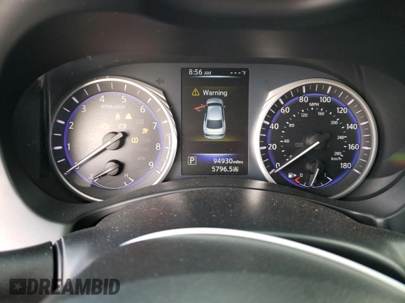 2015 Infiniti Q50 with VIN JN1BV7ARXFM423317, listed as a Copart auction lot 50971755 with 94,930 mi miles and Salvage Title. Bid and sale history available at carsss.com. Image 9.