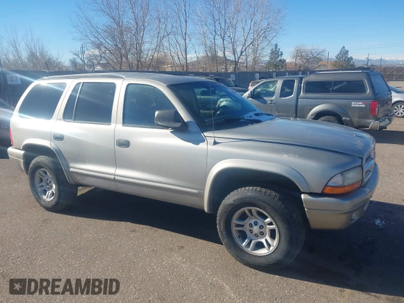 2002 Dodge Durango SLT with VIN 1B4HS48N12F160504, listed as a IAAI auction lot 41304610 with 179,724 mi miles and . Bid and sale history available at DreamBid. Image 1.