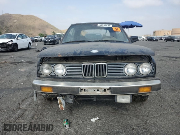 1987 BMW 3 Series z VIN WBABB2303H1942637, wystawiony jako Copart lot #59732834 z przebiegiem 167 593 mil mil oraz Szkoda całkowita • Salvage title. Historia ofert i sprzedaży dostępna na DreamBid. Obrazek 5.