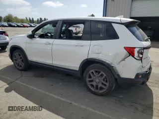 2022 Honda Passport EX-L with VIN 5FNYF7H57NB005568, listed as a Copart auction lot 54406795 with 25,681 mi miles and Salvage title. Bid and sale history available at DreamBid. Image 2.