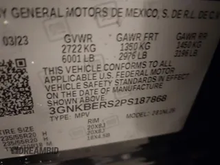 2023 Chevrolet Blazer RS with VIN 3GNKBERS2PS187868, listed as a IAAI auction lot 41108506 with Not provided miles and . Bid and sale history available at DreamBid. Image 9.