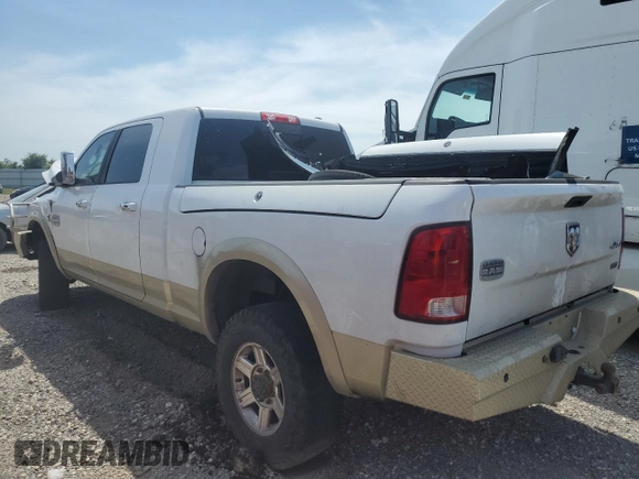 2012 Ram 2500 Laramie Limited z VIN 3C6UD5PL5CG173734, wystawiony jako Copart lot #56576995 z przebiegiem 296 460 mil mil oraz Czysty tytuł • Clean title. Historia ofert i sprzedaży dostępna na DreamBid. Obrazek 2.