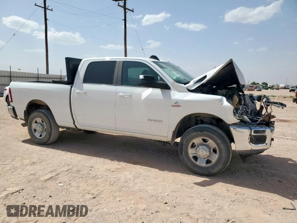 2022 Ram 2500 Big Horn with VIN 3C6UR5DL9NG441175, listed as a Copart auction lot 57488395 with 37,610 mi miles and Salvage title. Bid and sale history available at DreamBid. Image 4.