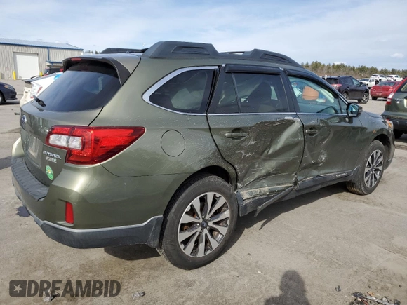 2015 Subaru Outback Limited with VIN 4S4BSALC4F3343508, listed as a Copart auction lot 50836215 with 120,460 mi miles and Salvage Title. Bid and sale history available at DreamBid. Image 3.