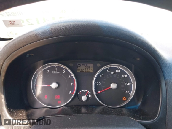 2010 Hyundai Accent GLS with VIN KMHCN4AC1AU476326, listed as a IAAI auction lot 42141297 with 203,607 mi miles. Bid and sale history available at carsss.com. Image 7.