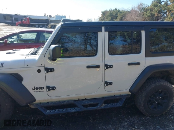 2022 Jeep Wrangler Unlimited Willys Sport with VIN 1C4HJXDN8NW267826, listed as a IAAI auction lot 41513056 with 34,716 mi miles and . Bid and sale history available at DreamBid. Image 14.