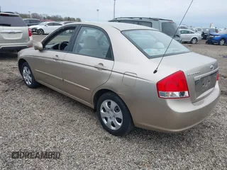 2008 Kia Spectra SX with VIN KNAFE121985552051, listed as a IAAI auction lot 41887222 with 45,308 mi miles. Bid and sale history available at carsss.com. Image 3.