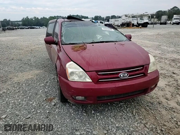2008 Kia Sedona EX with VIN KNDMB233686265088, listed as a Copart auction lot 74372544 with 0 mi miles and Salvage Title. Bid and sale history available at carsss.com. Image 12.
