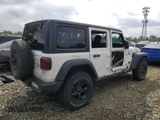 2021 Jeep Wrangler Unlimited Sport S z VIN 1C4HJXDN6MW608946, wystawiony jako Copart lot #62089045 z przebiegiem 33 305 mil mil oraz Szkoda całkowita • Salvage title. Historia ofert i sprzedaży dostępna na DreamBid. Obrazek 3.