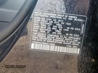 2021 Volkswagen Atlas SE with VIN 1V2WR2CA3MC519899, listed as a Copart auction lot 64051135 with 60,586 mi miles and Salvage title. Bid and sale history available at DreamBid. Image 13.