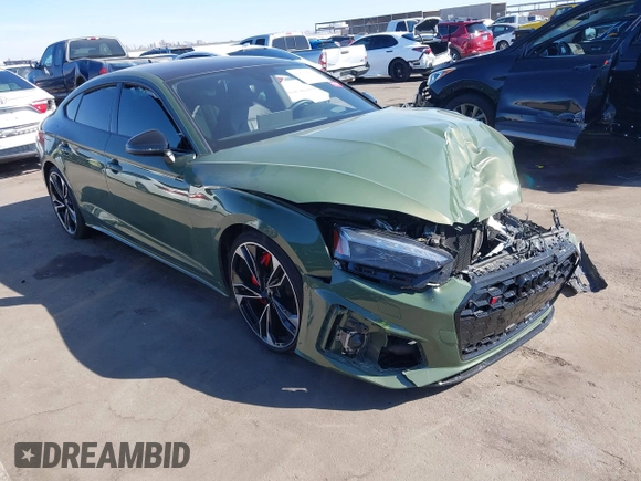2023 Audi S5 Sportback Premium Plus z VIN WAUB4CF56PA007375, wystawiony jako IAAI lot #41630832 z przebiegiem 23 668 mil mil oraz . Historia ofert i sprzedaży dostępna na DreamBid. Obrazek 1.