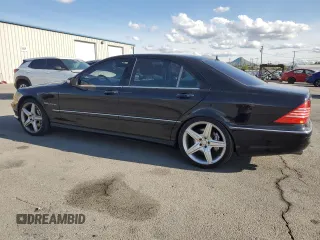 2004 Mercedes-Benz S 55 AMG with VIN WDBNG74J54A407159, listed as a Copart auction lot 51327975 with 129,074 mi miles and Salvage Title. Bid and sale history available at DreamBid. Image 2.