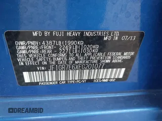 2014 Subaru WRX WRX с VIN JF1GR7E6XEG201077, выставлен на аукционе IAAI как лот 42427706 с пробегом 75 982 миль миль и . История ставок и продаж доступна на DreamBid. Изображение 9.