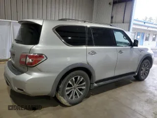 2020 Nissan Armada SL with VIN JN8AY2ND5L9110499, listed as a Copart auction lot 46029445 with 135,050 mi miles and Salvage Title. Bid and sale history available at carsss.com. Image 3.