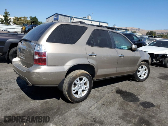 2006 Acura MDX Touring w/Navi with VIN 2HNYD18856H514318, listed as a Copart auction lot 73529634 with 152,741 mi miles and Salvage Title. Bid and sale history available at carsss.com. Image 3.