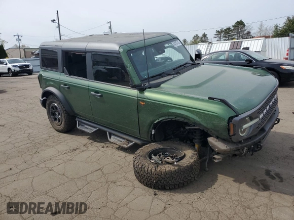 2023 Ford Bronco z VIN 1FMEE5DP2PLB22598, wystawiony jako Copart lot #54707415 z przebiegiem 10 266 mil mil oraz Szkoda całkowita • Salvage title. Historia ofert i sprzedaży dostępna na DreamBid. Obrazek 4.