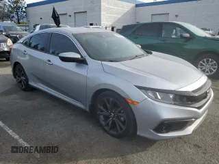 2020 Honda Civic Sedan Sport with VIN 19XFC2F81LE206515, listed as a Copart auction lot 42047625 with 47,379 mi miles and Salvage Title. Bid and sale history available at carsss.com. Image 4.