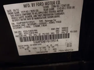 2015 Ford Taurus SE with VIN 1FAHP2D81FG159514, listed as a IAAI auction lot 41641336 with 110,137 mi miles and . Bid and sale history available at carsss.com. Image 9.