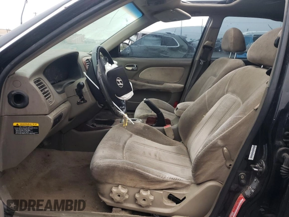 2004 Hyundai Sonata GLS with VIN KMHWF35H04A002738, listed as a Copart auction lot 56995824 with 0 mi miles and Salvage Title. Bid and sale history available at carsss.com. Image 7.