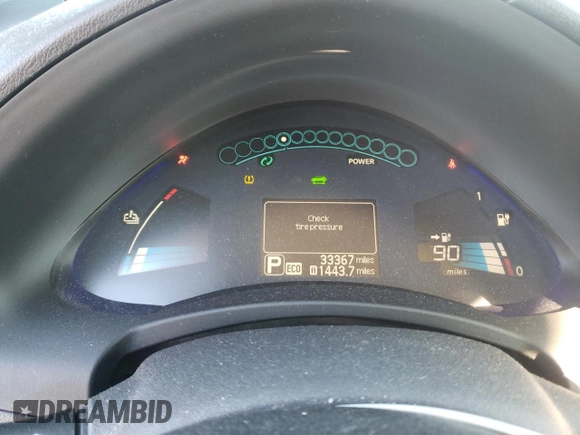 2017 Nissan LEAF SL with VIN 1N4BZ0CP3HC303636, listed as a Copart auction lot 71607562 with 33,367 mi miles. Bid and sale history available at carsss.com. Image 9.